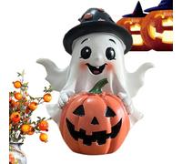 Ghost Figure,Resin Ghost Pumpkin Ornament | Halloween Ornament Decoration For Desk Garden Cabinet Workplace Entrance Table Bedroom Bookcase Living Room