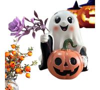 Ghost Figure | Resin Ghost Pumpkin Statue - Halloween Ornament Decoration For Desk Garden Cabinet Workplace Entrance Table Bedroom Bookcase Living Room