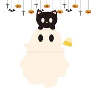 Ghost Figurine | Halloween Phone | Miniature Adhesive Decorations for Indoor Outdoor Home Table Collector Phone Models
