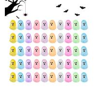 Ghost Figurine - Halloween Resin Figures Miniature Ghost - Luminous Halloween Decorations for Office Shelf Landscape Garden Table Indoor Outdoor Desk Fireplace Lawn