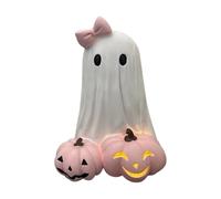 Ghost Figurine Resin, Ghost Statue, Halloween Decorations, Cute Home Decor Spooky Table Centerpieces for Desk, Shelf, Cabinet, Bookshelf, Bedside, Living Room, Bedroom, Terrace, 8.66x5.57x5.57 Inches