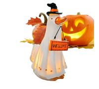 Ghost Figurine with LED Lights Cute Animal Warm Glow