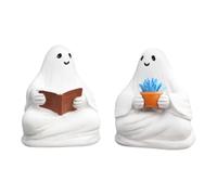 Ghost Garden Statue Whimsical Ghost Figurine Halloween Decoration Resin Ghost Sculpture for Home and Garden