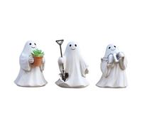Ghost Garden Statue Whimsical Ghost Figurine Halloween Decoration Resin Ghost Sculpture for Home and Garden