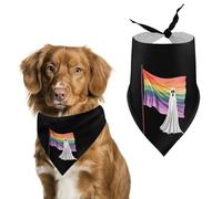 Ghost Gay Proud Flag Dog Bandana Puppy Cat Scarfs Bibs Washable Triangle Kerchief Pet Gifts