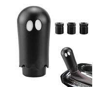 Ghost Gear Shift Knob, Manual Gear Shift Knob Ghost-Shaped, Vehicle Interior Modification Halloween Decoration, Perfect for Taxi, Truck, Sedan, Travel, Commuting, 4.1cm White Black Resin Metal