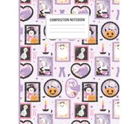 Ghost Girl Composition Notebook: Cute Lavender Halloween Journal with Ghost Girls, Bows & Pumpkins | Wide-Ruled | 7.5 x 9.25 in | 110 Pages | For Witchy Vibes & Spooky Sweet Style