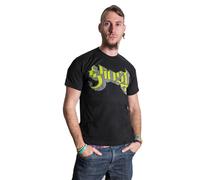Ghost Men's Green/Grey Keyline Logo T-Shirt, Black, Medium