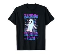 Ghost Halloween Costume Haunting The Digital Realm T-Shirt