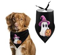 Ghost Halloween Dog Bandana Adjustable Pet Bibs Triangle Neck Scarf for Small Medium Dog Cats
