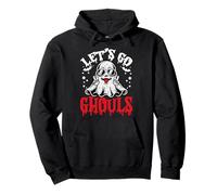 Ghost Halloween Lets Go Ghouls Funny Halloween Men Women Kid Pullover Hoodie