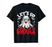 Ghost Halloween Lets Go Ghouls Funny Halloween Men Women Kid T-Shirt