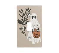 Ghost Halloween Light Switch Cover Plate / Socket Cover, Beige for Wall Accents, Thermoplastic Wall Plates, Standard Size Single Rocker