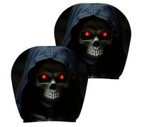 Ghost Headrest Covers 2 Piece Non Slip Fitted