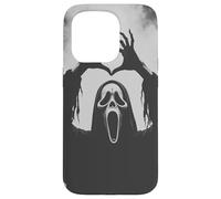 Ghost Heart Hands Scary Face Horror Poster Halloween Case for iPhone 15 Pro