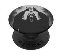 Ghost Heart Hands Scary Face Horror Poster Halloween PopSockets Adhesive PopGrip