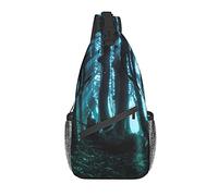 Ghost Hid Behind The Trees Crossbody Chest Bag, Shoulder Bag, Weekend Outdoor Hiking Backpack, Suitable For Men And Women