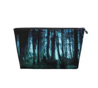 Ghost Hid Behind The Trees Leather Travel Cosmetic Bag Portable Toiletry Bag Organizer Bag Travel Makeup Bag for Women/Men
