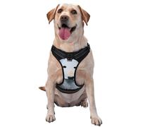 Ghost Holding A Candle Minimalistic No Pull Dog Harness Adjustable Reflective Oxford Easy Control Medium Large Dog Harness