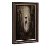 Ghost Holding A Heart, Dark Academia Canvas Poster Bedroom Decor Landscape Office Room Decor Gift 20" L X 30" W