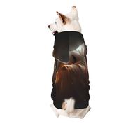 Ghost Holding A Jack O Lantern Small Dog Hoodie Cute Printed Pet Sweater with Hood for Small Breed Dogs, Lightweight Comfortable