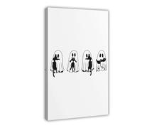 Ghost Holding Black Cat Canvas Poster Bedroom Decor Landscape Office Room Decor Gift 12x18inch(30x45cm)