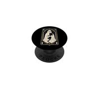 Ghost Holding Black Cat Celestial Tarot Card PopSockets Adhesive PopGrip
