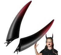 Ghost Horn Hair Clips Halloween Headpiece Barrettes