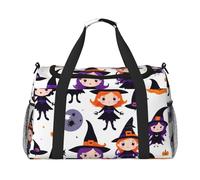 Ghost Horror Halloween Pumpkin Print Foldable Carry On Tote Large Capacity Hand Carry Bag for Airplane Weekend Getaways