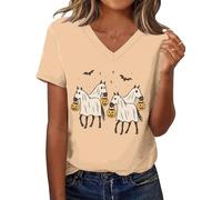 Ghost Horse Shirt Halloween Horse Ghost Tee Funny Spooky Season Short Sleeve T-Shirts
