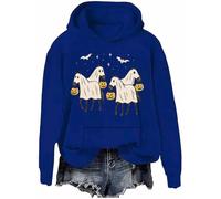 Ghost Horse Sweatshirt Halloween Horse Ghost Hoodie Funny Spooky Season Long Sleeve Shirts