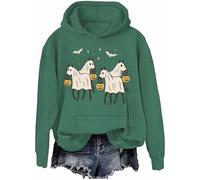 Ghost Horse Sweatshirt Halloween Horse Ghost Hoodie Funny Spooky Season Long Sleeve Shirts