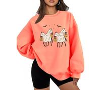 Ghost Horse Sweatshirt Halloween Horse Ghost Hoodie Funny Spooky Season Long Sleeve Shirts