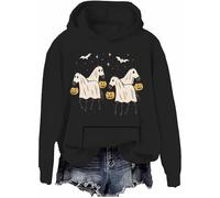 Ghost Horse Sweatshirt Halloween Horse Ghost Hoodie Funny Spooky Season Long Sleeve Shirts