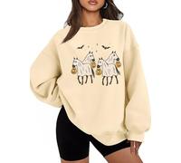 Ghost Horse Sweatshirt Halloween Horse Ghost Hoodie Funny Spooky Season Long Sleeve Shirts