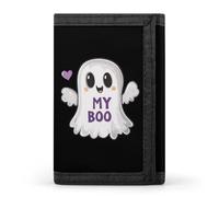Ghost Hug My Boo Valentine's Day Cloth Wallet Card with Holder Trifold Pocket Slim Wallets