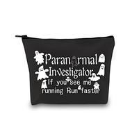 Ghost Hunting Makeup Bag Ghost Lover If You See Me Running Run Faster Ghost Hunter Halloween Paranormal Investigator Cosmetic Bag (Paranormal Investigator ku)