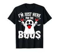 Ghost I'm Just Here For The Boos Halloween Costume Men Women T-Shirt