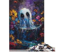 Ghost in A Pool of Flowers Puzzles for Adults 1000 Pieces Puzzles for Adults & Teenager Age 12 Years Up Christmas Eve Gifts 1000pcs (38x26cm)