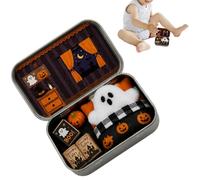 Ghost in a Tin Box | Halloween Table Decoration | Plush Ghost In Cans | For Collectors Kids Room Home Apartment Living Room Bedroom Study Room Night Table Bookshelf