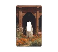 Ghost in The Flower Garden Light Switch Cover Decorative Single Toggle 1 Gang Wall Plate for Kitchen Farmhouse Bedroom Bathroom Art Decor