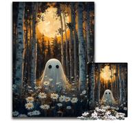 Ghost in The Forest 1000 Pieces Puzzle Gifts Puzzles for Adults Perfect for Family Fun on Christmas Thanksgiving Birthdays Easter 1000 PCS(75x50cm)