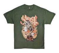 Ghost Jack In The Box Band Logo T-Shirt in Green | Size: Small