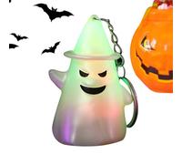 Ghost Key Chain | 1.18 Inch Spooky Pendant | Ghost Keyring | Colorful Light-Up Mini Ghosts Charm with Fun Design and Battery-Powered Glow for Halloween Party Favors and Spooky Key Accessories