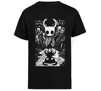Ghost Knight Graphic Art Hollow Knight Funny Game Black T-Shirt with Short Sleeves for Men, nero, L