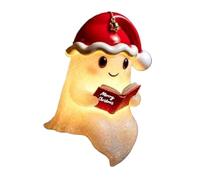 Ghost Lamp, Adorable LED Night Light in the Shape of a Christmas Ghost, Horror Ornament for Office, LED Lamp for Indoor Party, Living Room, Fireplace, Window Sill, Dining Table - Shelves Fireplaces