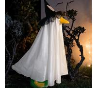 Ghost Lawn Porch Goose Clothes with Witch Hat Fall Halloween Goose Costume