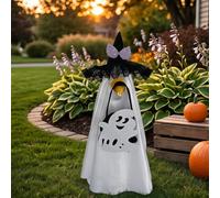 Ghost Lawn Porch Goose Clothes with Witch Hat Fall Halloween Goose Costume