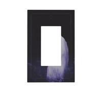 Ghost Light Switch Wall Plate Faceplate Cover Single Rocker 1 Gang Decorator Outlet Receptacle Covers for Home Kitchen Room Bathroom Decor