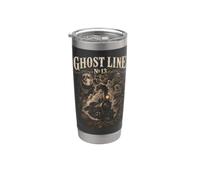 Ghost Line No 13 Steam Train Gothic Horror Design Stainless Steel Insulated Tumbler